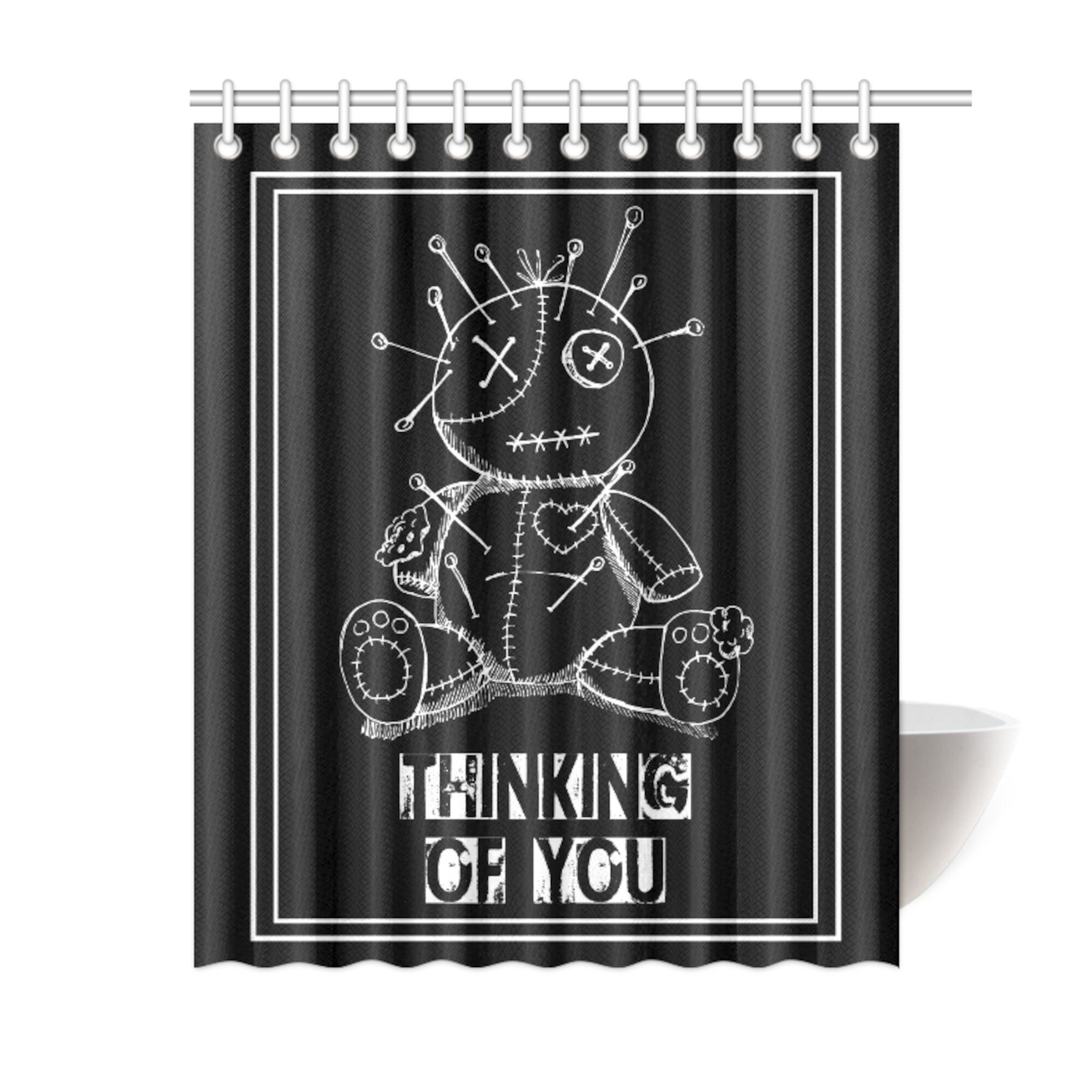 Goth Shower Curtain Gothic Home Décor Goth Bathroom Décor Etsy