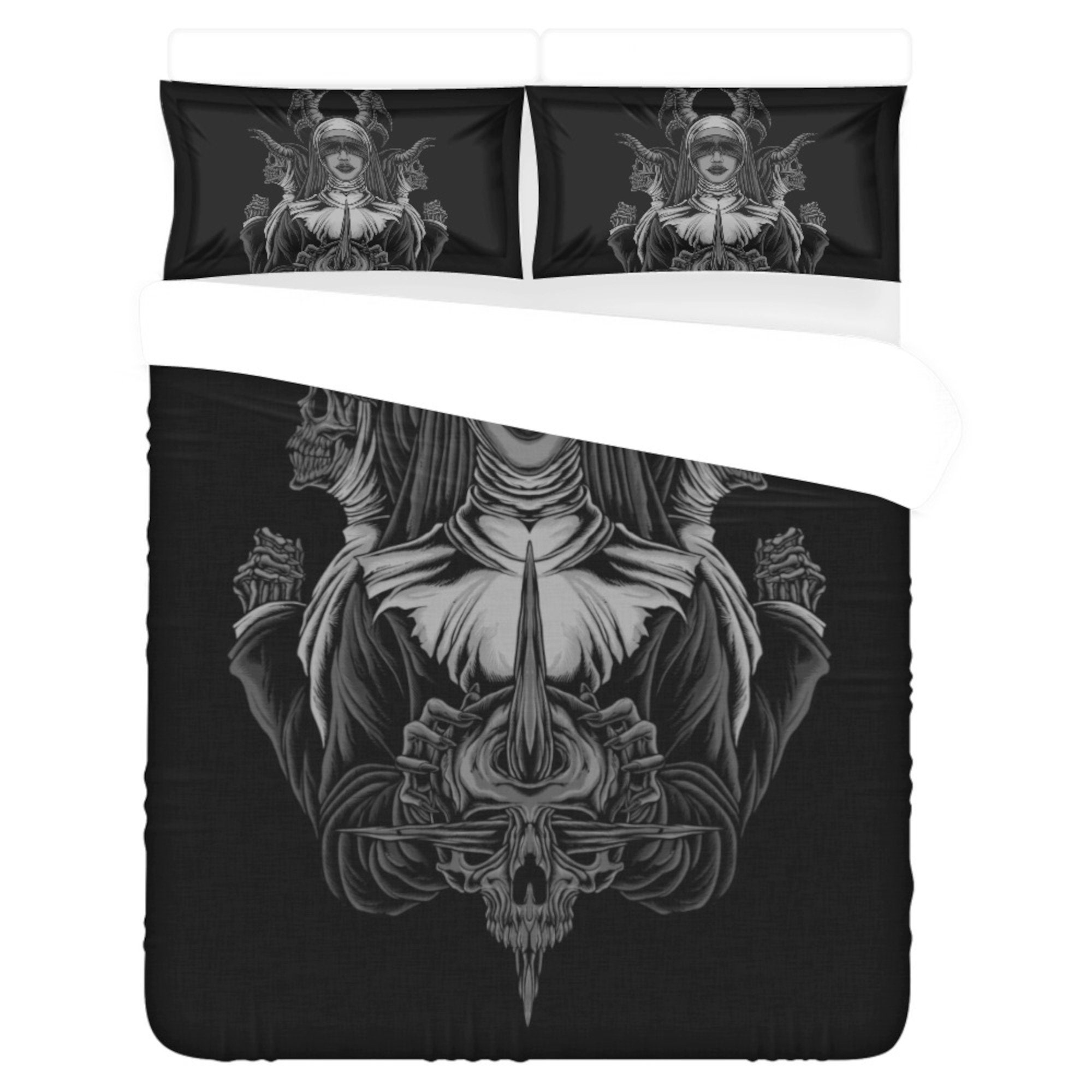 Gothic Wohndeko Totenkopf Bettbezug Gothic Schlafzimmer | Etsy
