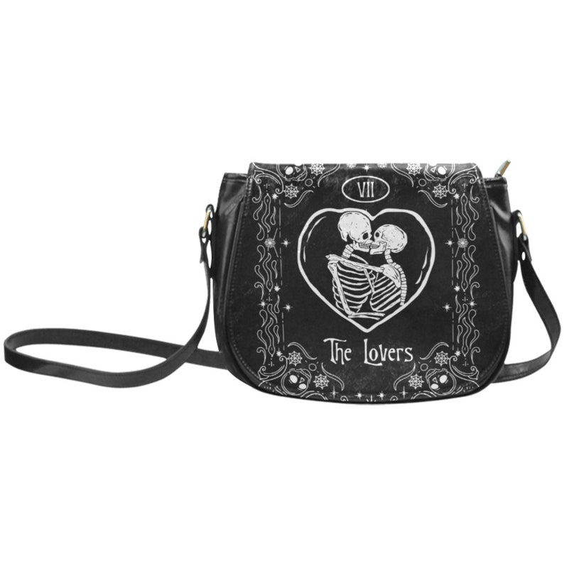 Goth Shoulder Bag the Lovers Tarot Card Gothic Purse Etsy