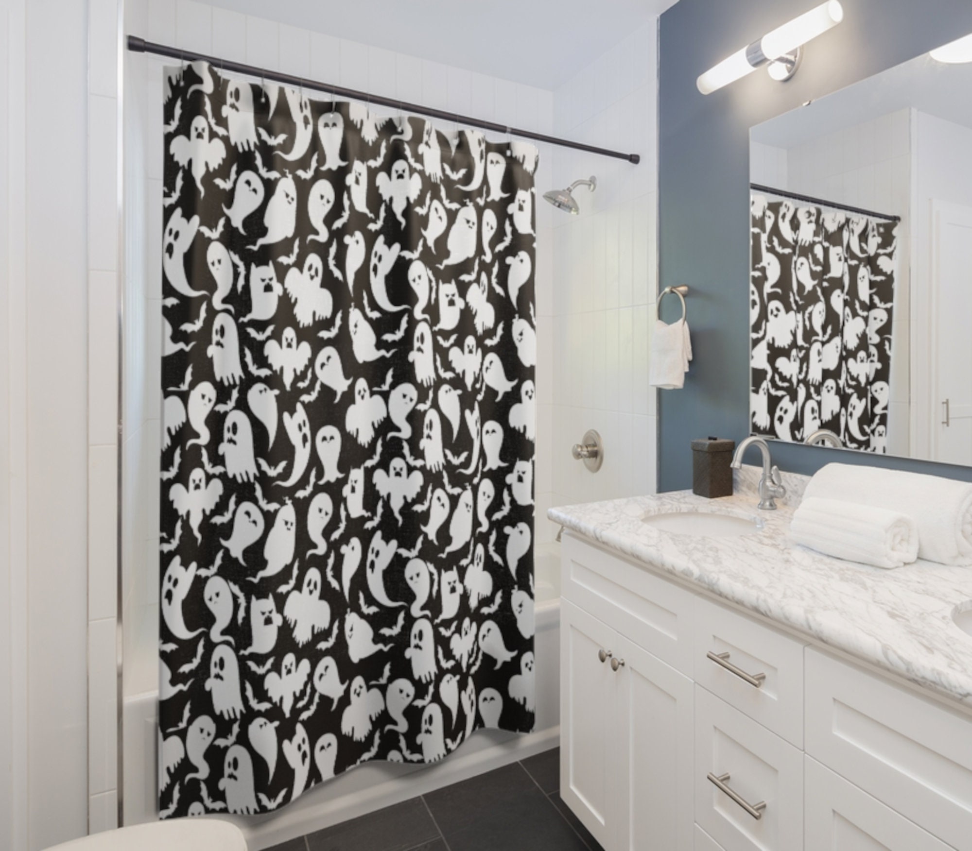 Goth Shower Curtain Gothic Home Décor Goth Bathroom Décor Etsy