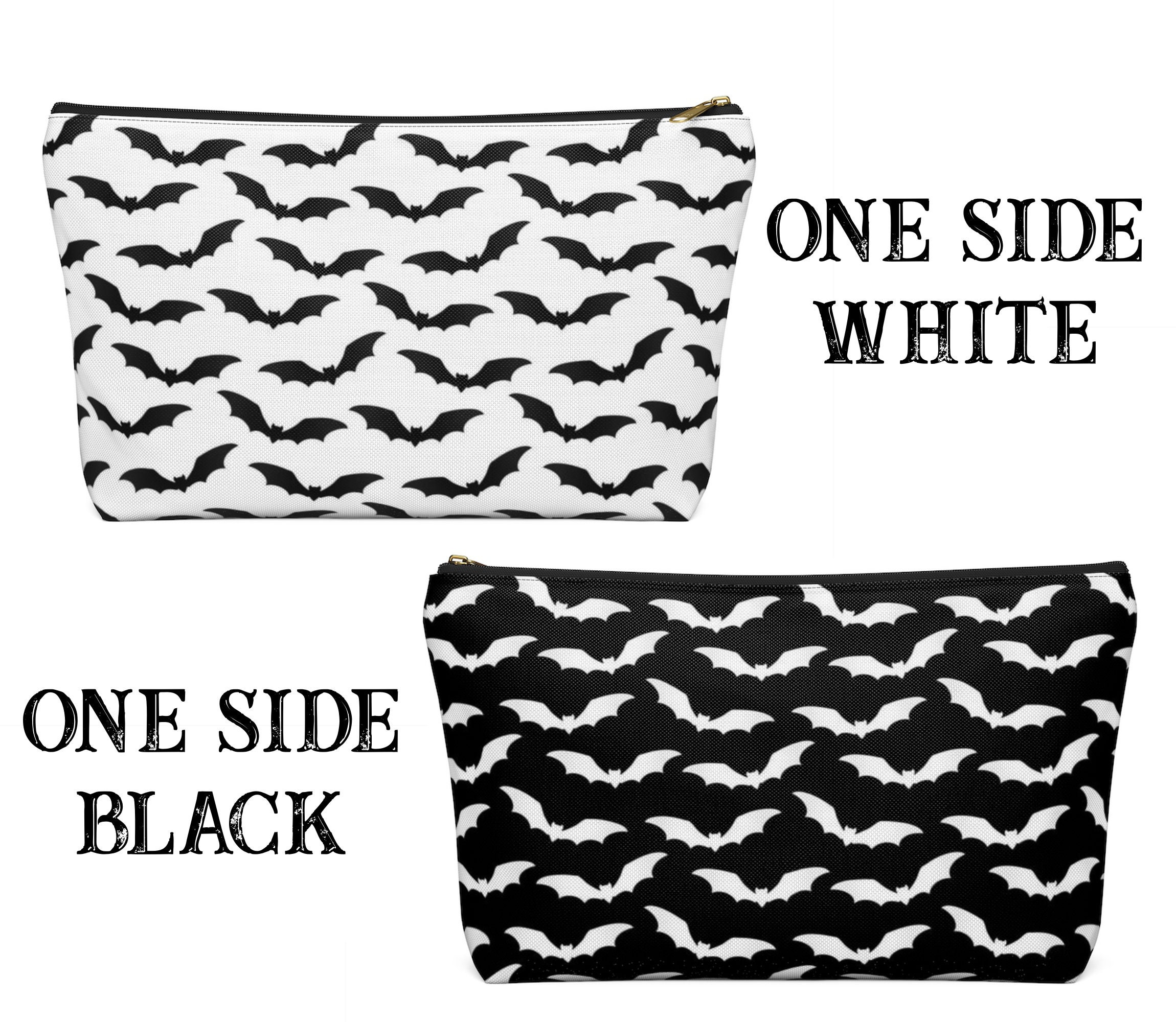 Goth Makeup Bag Bat Makeup Bag Gothic Accessory Pouch With Etsy