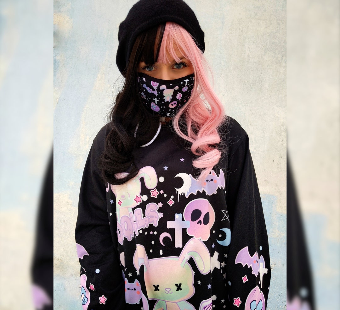 Pastel Goth Hoodie Dress. Aesthetic Kawaii Goth Dress for Etsy