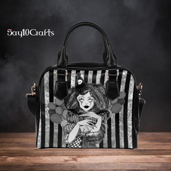 Horror Clown Purse Goth Purse Witchy Handbag Black Gothic -  Israel