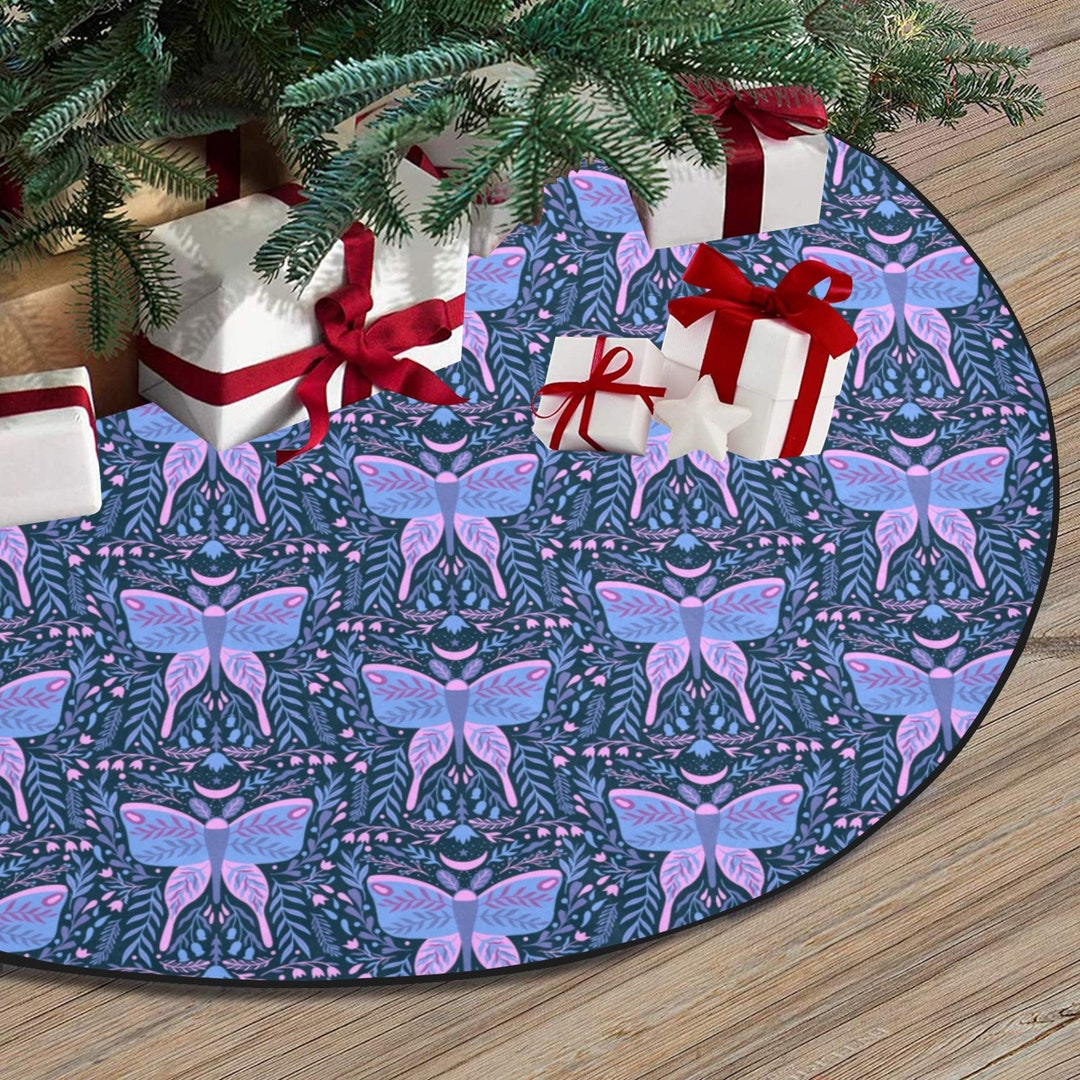 Dark Cottagecore Christmas Tree Skirt Boho Christmas Tree Etsy