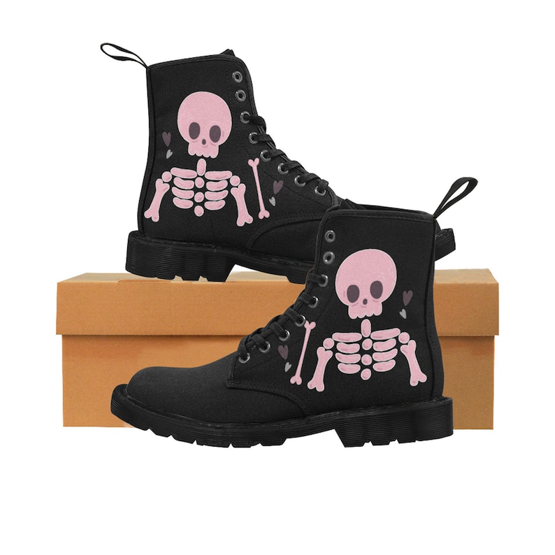 Skull Skull boots Pastel goth Goth Creepy cute Skull Etsy