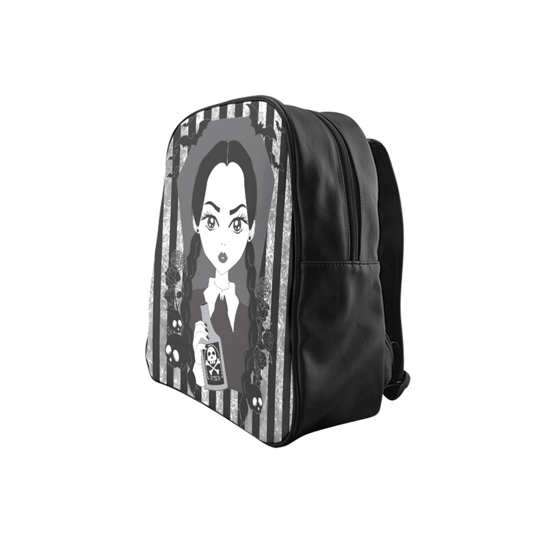 Wednesday Addams Goth Backpack Gothic Backpack Addams Family Etsy
