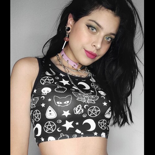 Pastel Goth Crop Top Pastel Goth Clothing Gothic Lolita Etsy