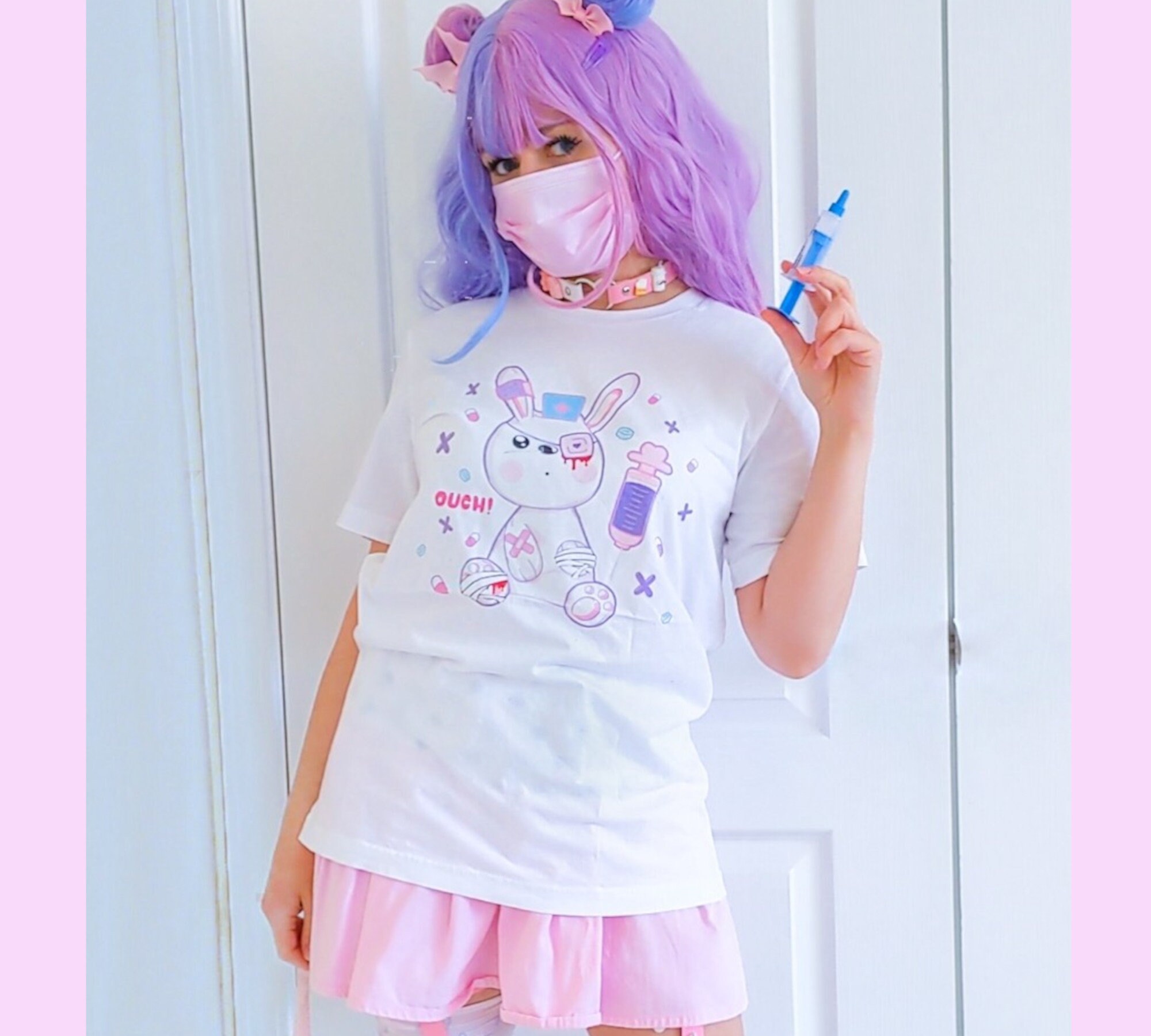  Menhera Chan Yami Kawaii Japanese Anime Kawaii Menhera Premium  T-Shirt : Clothing, Shoes & Jewelry