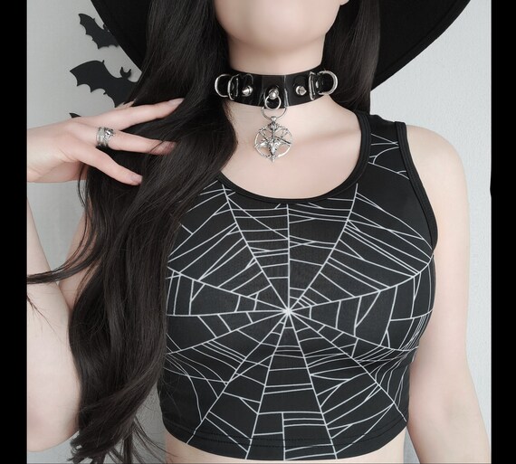 Gothic shirt Goth clothing Pastel Goth Goth crop top Etsy