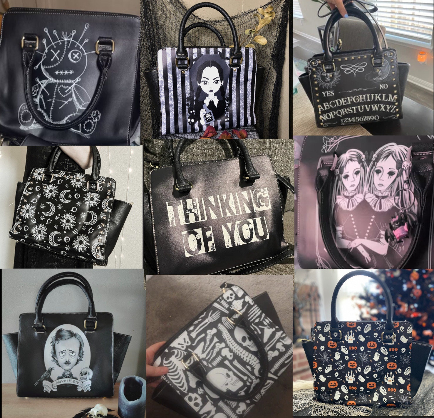 Voodoo Purse Witchy Goth Purse Horror Handbag Spooky Gothic 