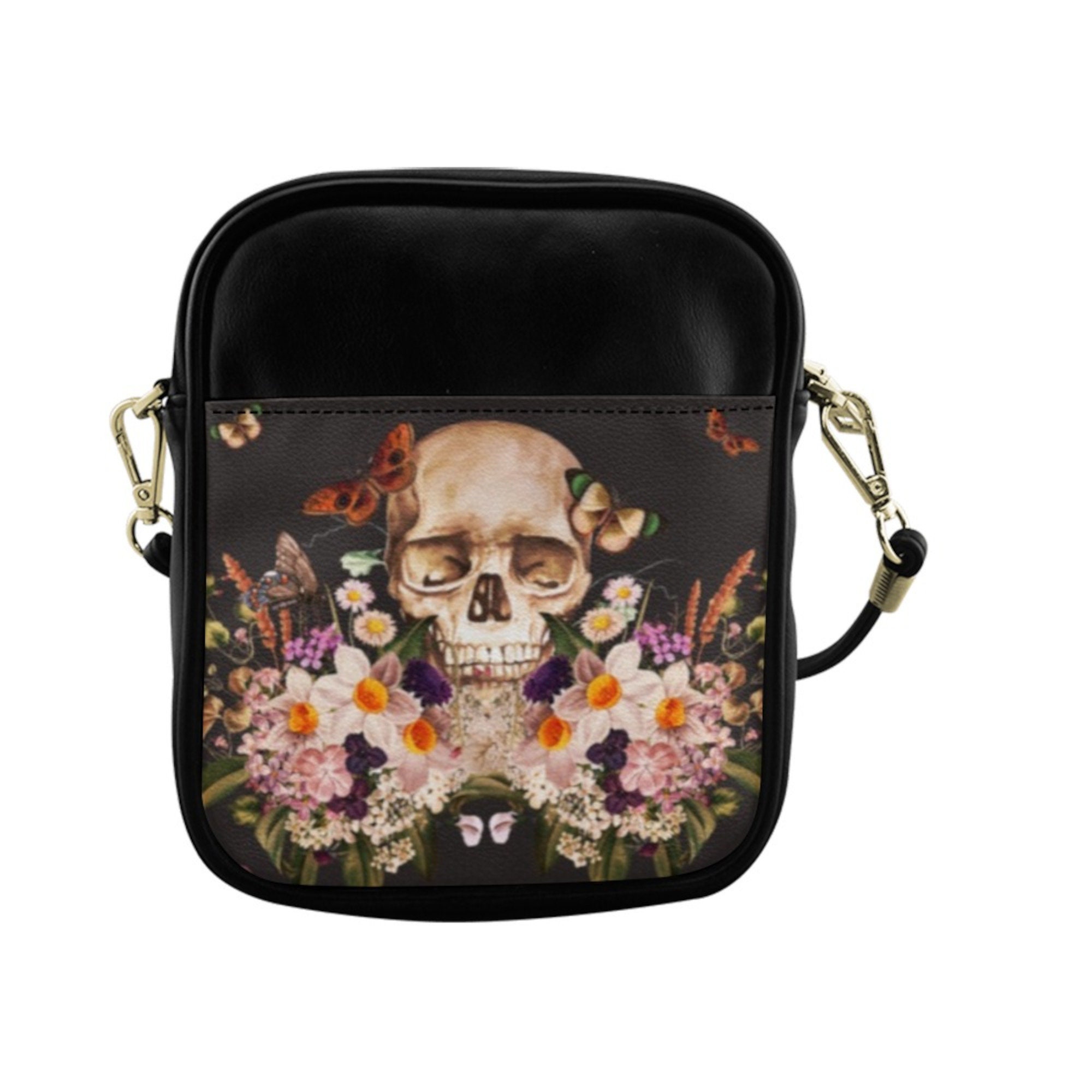 Cottagecore Skull Crossbody Bag Dark Academia Vegan Leather - Etsy
