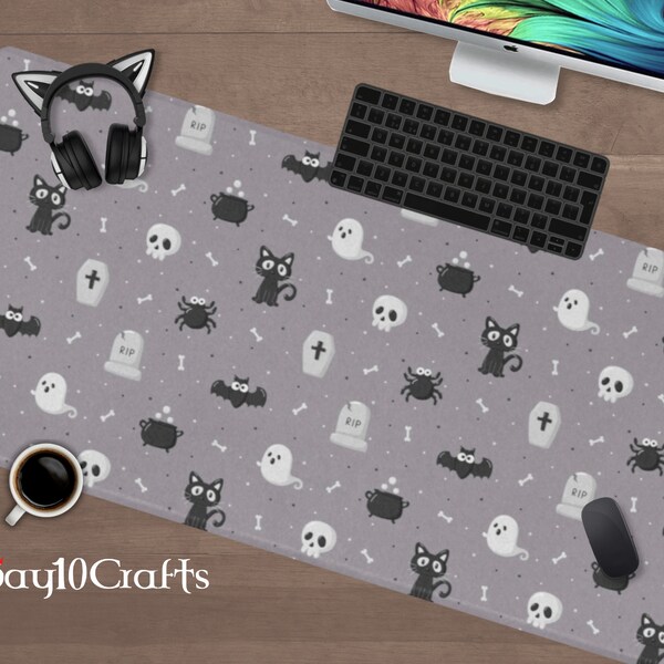 Grey Desk Mat Etsy