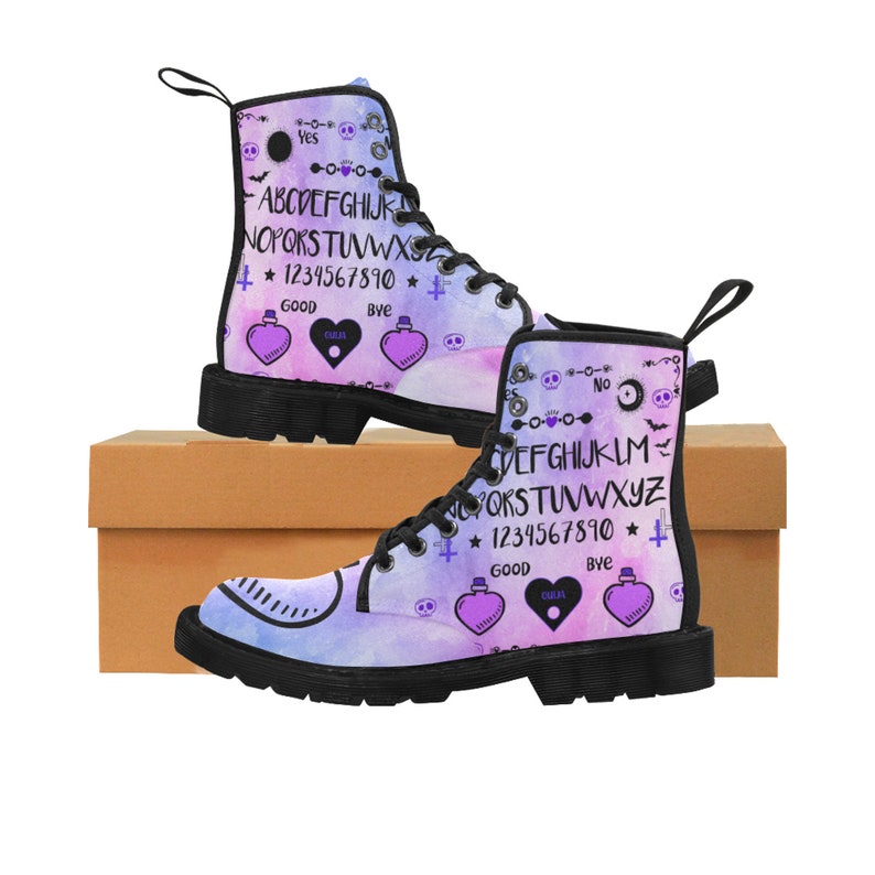 Pastel Goth boots Ouija board Gothic shoes Pastel goth Etsy