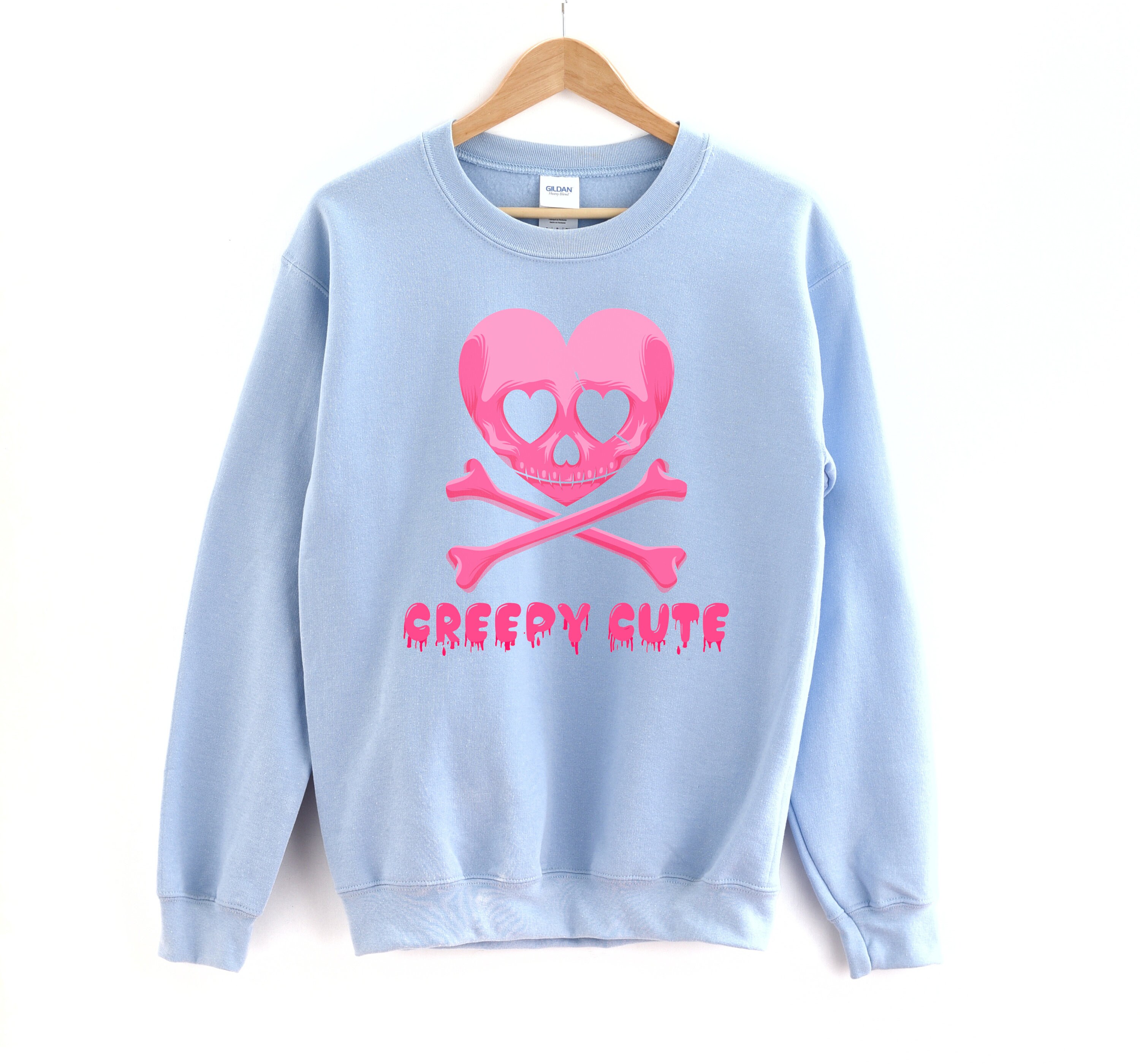 Pastel Goth Sweatshirt Creepy Cute Skull Sweater Pastel Etsy