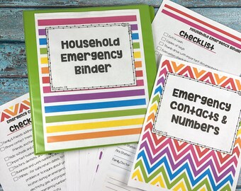 Household Emergency Binder for Planning and Preparation