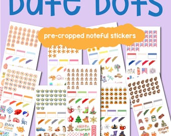 Date Dots - NOTEFUL & GOODNOTES Planner Stickers- Journaling - pre-cropped - Digital Planning