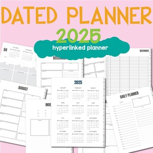 DATED 2025 Digital planner, Goodnotes or Noteful App, iPad planning, Monthly, Weekly, Daily