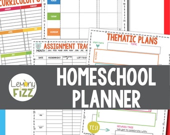 Homeschool Planner with Curriculum Tracker and Daily Lesson Plans