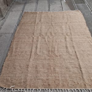 Handmade Wool Kilim Rug: Soft Color, Antique Area Rug (5.4x3.8)