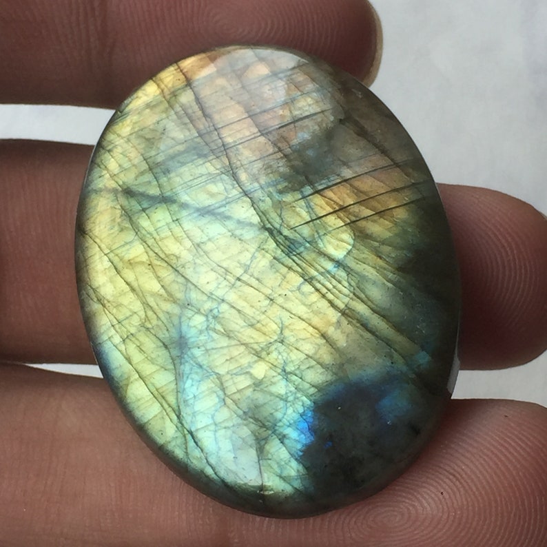 44x31x7 MM Gorgeous Flashy Labradorite Gemstone For Making Jewelry Labradorite Cabochon Oval Shape loose Gemstone Item No.13532