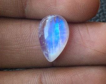 Dazzling Full Blue Flashy Rainbow Moonstone For Ring Rare Quality Rainbow Moonstone Wholesaler Gemstone Size 15x10x4 MM Stunning Moonstone