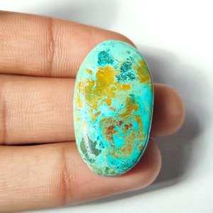 Gorgeous Chrysocolla Cabochon Loose  Gemstone Oval Shape Size - 36x20x7 MM Fabulous Semi Precious Loose Chrysocolla Gemstone Gift For her