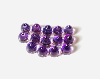 Top Quality Amethyst Cabochon bullet  Gemstone Handmade Polish Best Amethyst bullet  Shape Size 7x6 MM Wonderful Amethyst Natural Gemstone