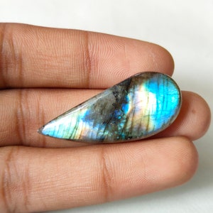Amazing Labradorite Smooth Cabochon Loose Gemstone Both Sie Polish Natural Labradorite Size-41x17x6 MM Wholesaler Gemstone Use For Jewelry