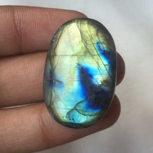 Amazing Multi Labradorite Cabochon Loose Gemstone Handmade Polished Size 35x23x6 MM Use For Jewelry Making Wholesale Labradorite Oval Shape