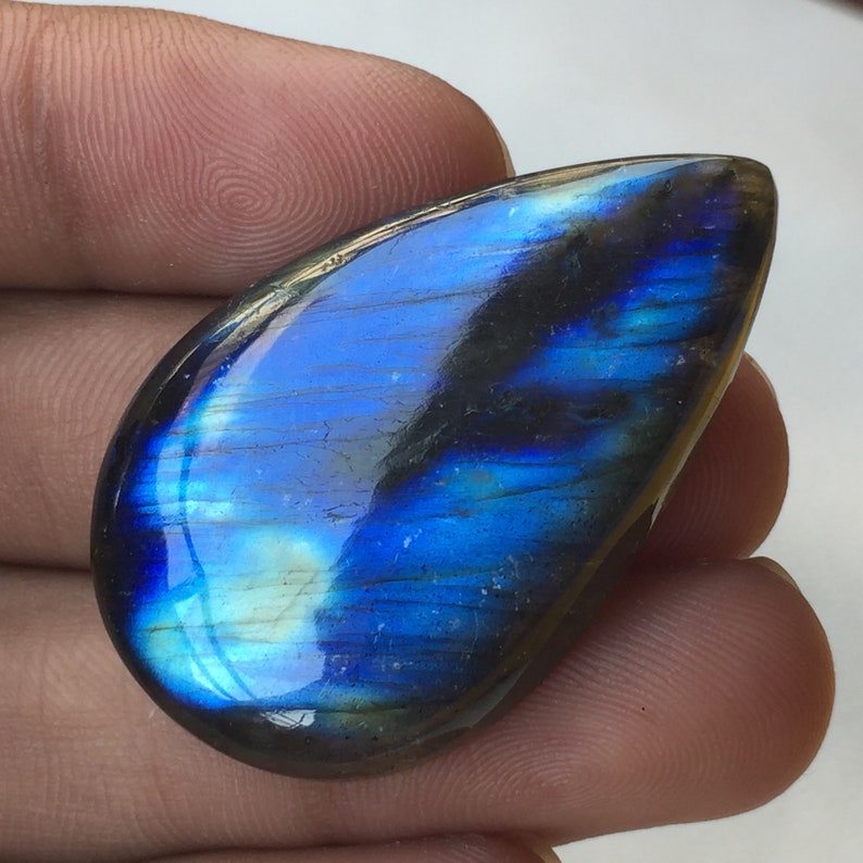 Spectrolite Flashy Labradorite Cabochon Gemstone Wholesale Gemstone Beautiful Labradorite Cabochon Use For Jewelry 27x18x6 MM Pear Shape