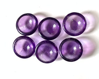 Awesome Carving hole Amethyst Cabochon Loose Gemstone Handmade Stone Best Amethyst Round Shape Size 16x16 MM Gemstone Natural Amethyst