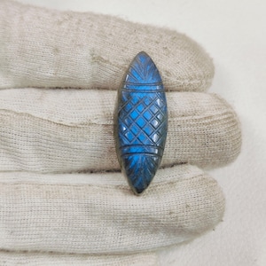 Natural Carving Blue Flashy Labradorite Size 25x17x6 MM Marquise Shape Awesome Labradorite Cabochon Handmade Polish Gemstone Use For Jewelry