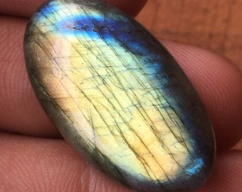 Unique Labradorite Cabochon Gemstone 100% Natural Labradorite Oval Shape Hand Made Polish Use For Jewelry Size-32x18x8 MM 42 Cts