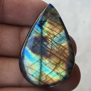 Spectrolite Labradorite Cabochon Gemstone, 100% Natural Labradorite Gemstone Size - 39x25x6 MM Use For Wire Wrapped Jewelry