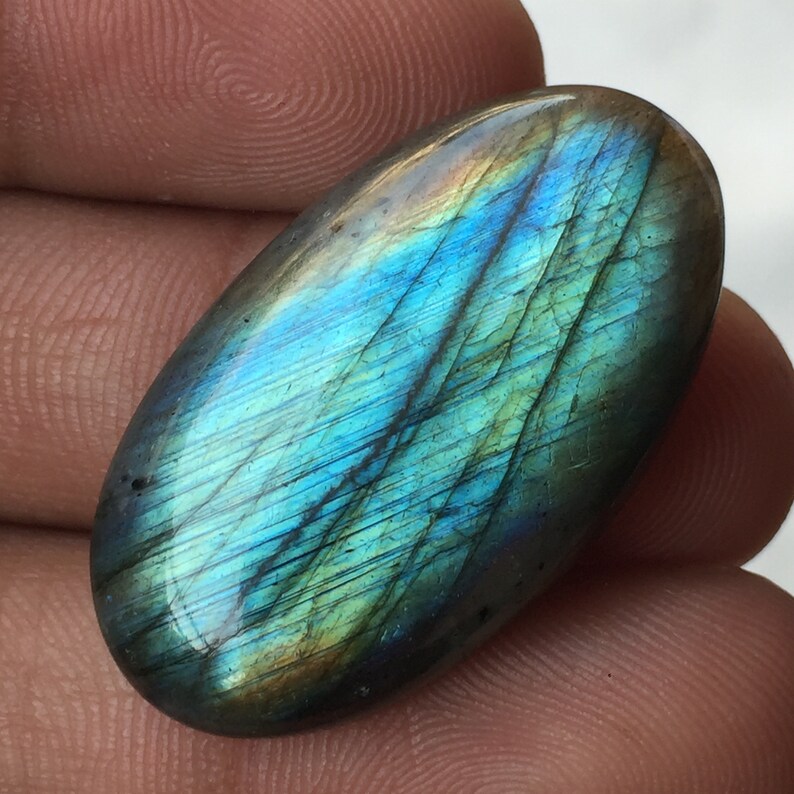 35x20x7 MM Use For Jewelry Unique Labradorite Cabochon Gemstone Oval Shape Gemstone Natural Labradorite Hand Made Polish Size