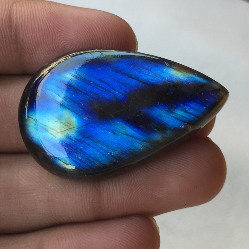 Spectrolite Flashy Labradorite Cabochon Gemstone Wholesale Gemstone Beautiful Labradorite Cabochon Use For Jewelry 27x18x6 MM Pear Shape