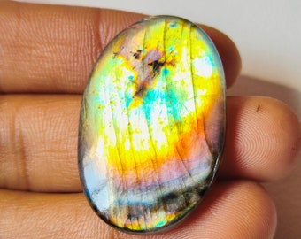 Gorgeous Labradorite Smooth Cabochon Unique gemstone Size 38x25x6 MM Oval  Shape Wholesaler Cabochon Gift for her Natural Gemstone