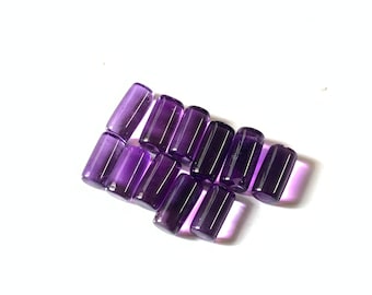 100%Natural Amethyst long Cabochon Unique  Gemstone Handmade Polish Best Amethyst Pipe Shape Size 8x5 MM Wonderful Gemstone Natural Amethyst