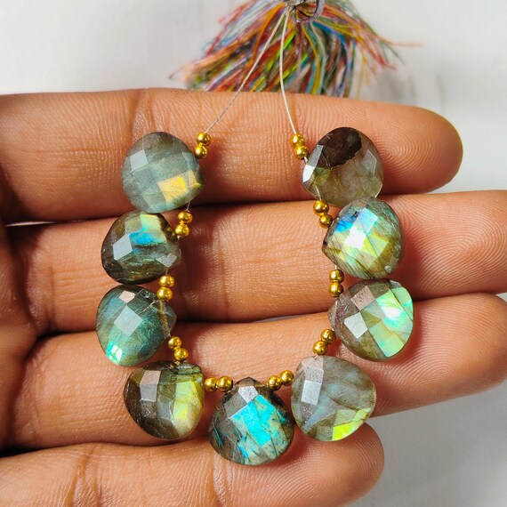 Ultimate Labradorite Briolette Gemstone Beads Handmade Stone Size