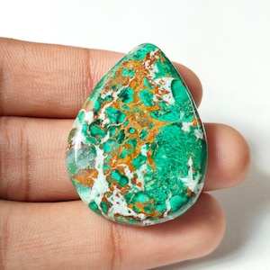Unique Quality Chrysocolla Jasper Cabochon Loose Gemstone Handmade Polish Size - 38x29x6 MM Designer Chrysocolla Gemstone Use For Jewelry