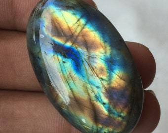 46x27x8MM Gorgeous Flashy Labradorite Cabochon Gemstone Wholesale Gemstone Oval Shape Use For Jewelry