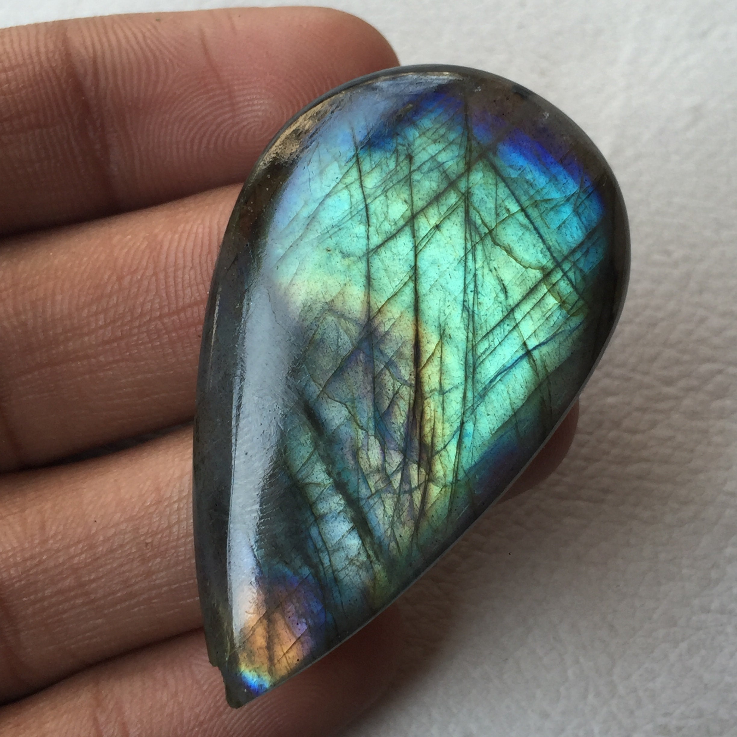 Awesome Natural Labradorite Gemstone,Multi Flashy Labradorite Cabochon,Loose Gemstone,Smooth Polish,Jewelry Making,27x15x6 MM,23.0 Ct
