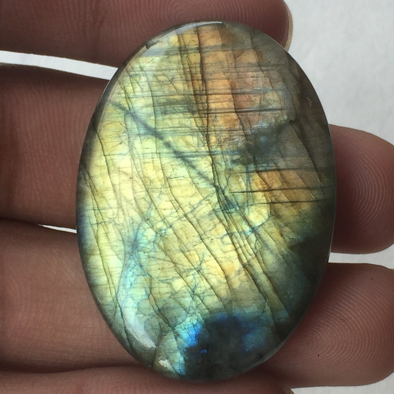 44x31x7 MM Gorgeous Flashy Labradorite Gemstone For Making Jewelry Labradorite Cabochon Oval Shape loose Gemstone Item No.13532