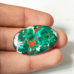 Grad Quality Chrysocolla Cabochon Loose Gemstone Both Side Polish Size - 34x21x4 MM Oval Shape Designer Chrysocolla Jasper Use For Jewelry