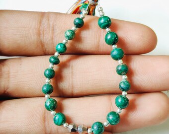 Vary Pretty Malachite Strand Gemstone Hand Made Item Wholesaler Malachite Round Shape 16 Beads Strand Gift For her Use For Jewelry