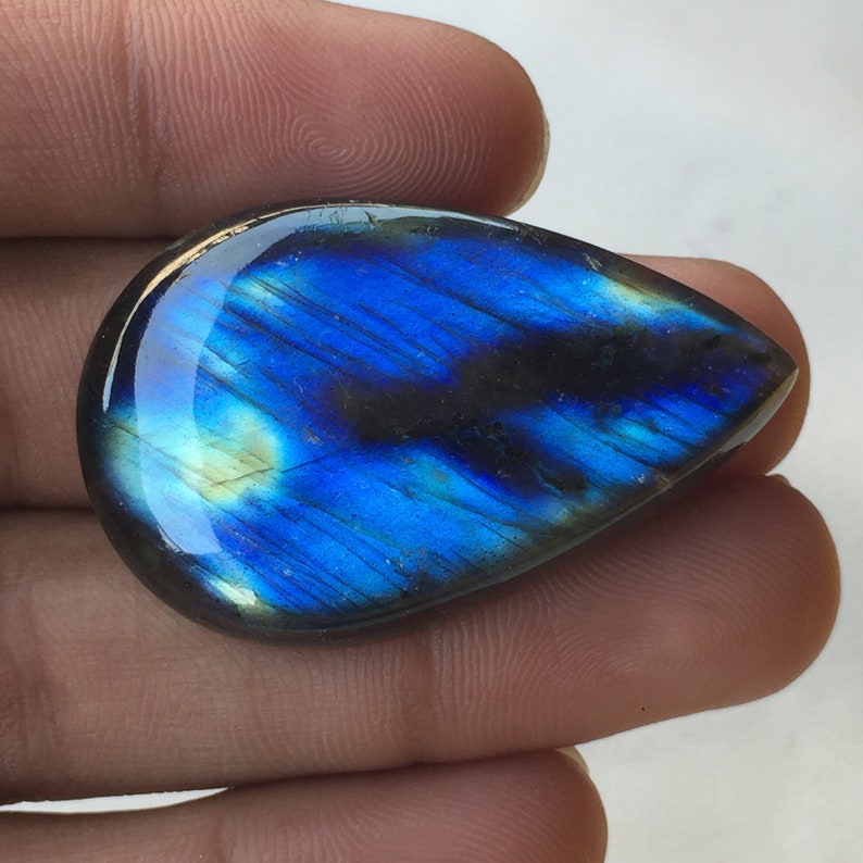 Spectrolite Flashy Labradorite Cabochon Gemstone Wholesale Gemstone Beautiful Labradorite Cabochon Use For Jewelry 27x18x6 MM Pear Shape