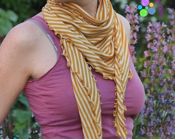 Organic wool-silk triangular scarf, scarf, shawl,