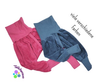 Organic split pants, slit pants, weaning pants, diaper-free, various sizes, plain, various colors