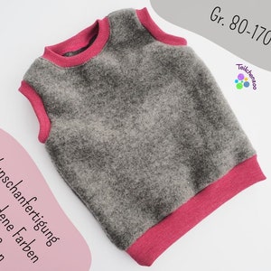 Organic merino wool fleece tank top