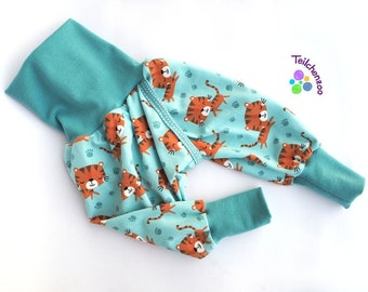 Pantaloni spaccati organici, pantaloni con spacco, pantaloni per lo svezzamento, senza pannolino, varie taglie